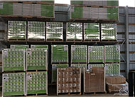 Boxes Stacked on Pallets