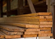 Stacks of lumber